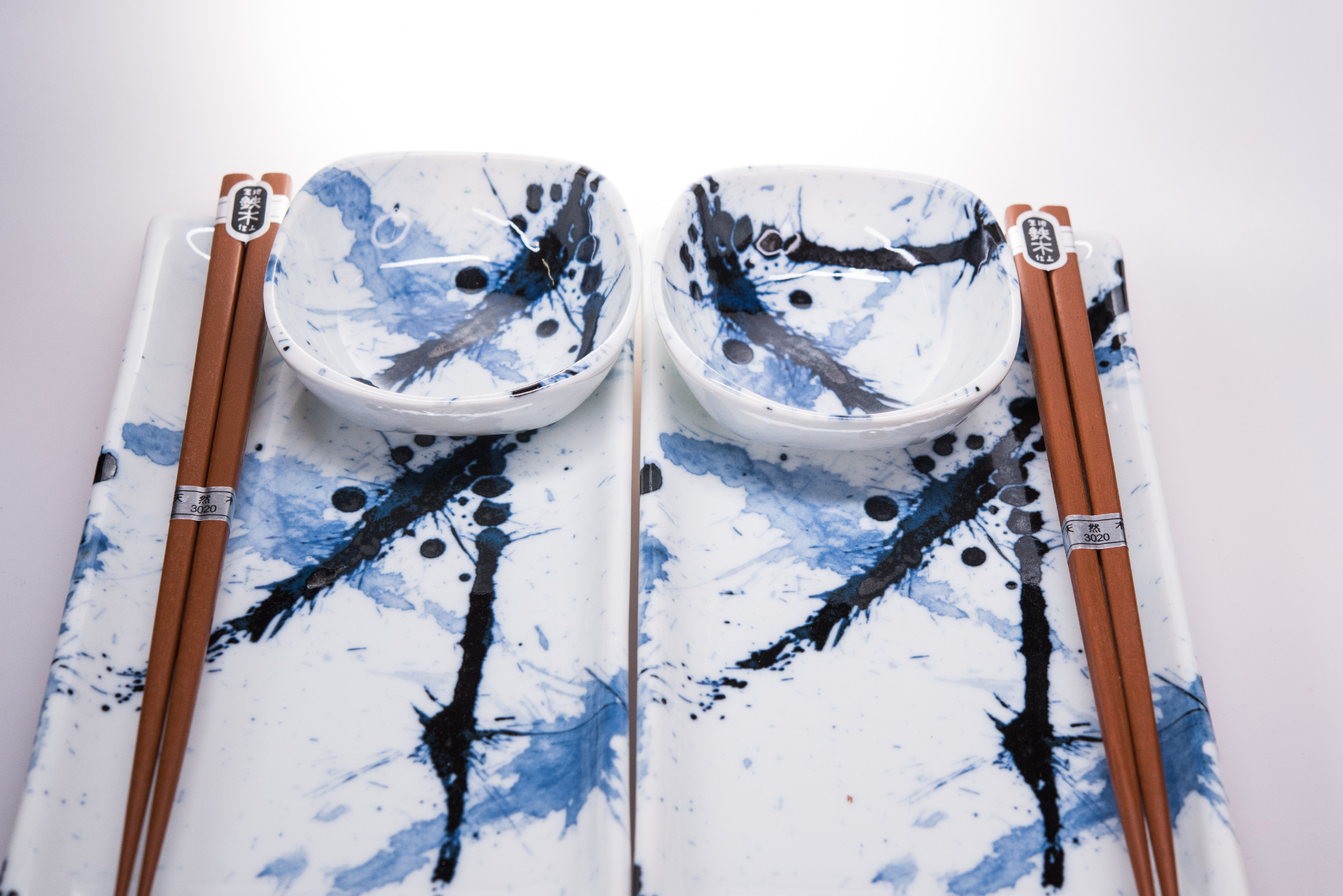 Sushi Set BLUE AND WHITE SAKURA, 6-teilig, MIJ