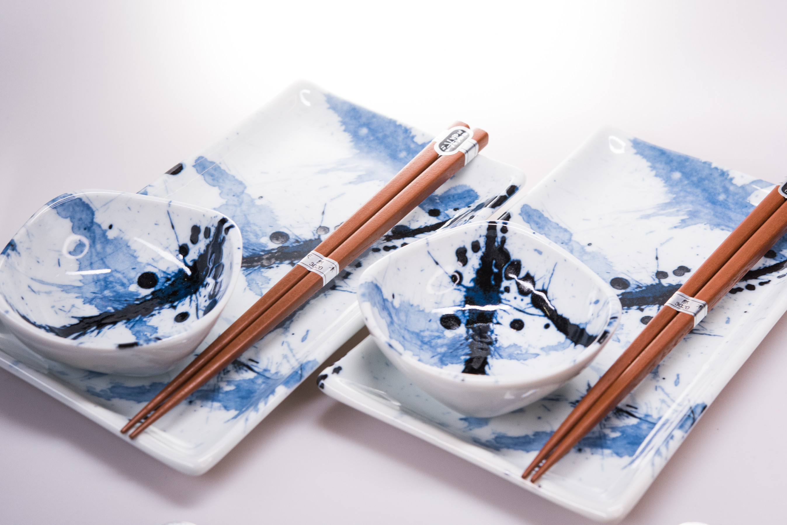 Sushi Set BLUE AND WHITE SAKURA, 6-teilig, MIJ