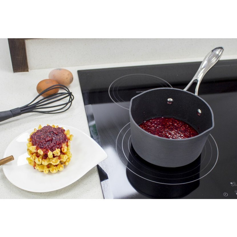 Stielkasserolle NEVERSTICK3 16 cm, 2 l, Aluminium, Eaziglide