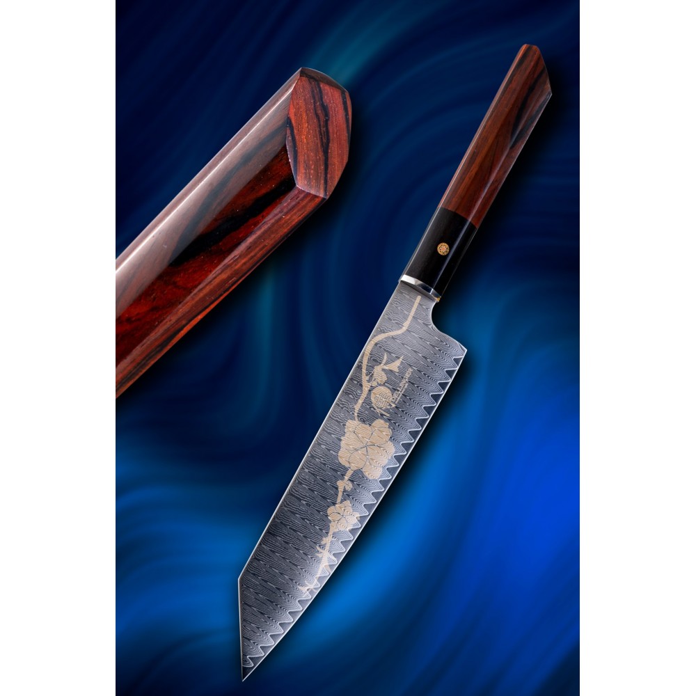 Japanisches Messer Set JOSHI SAKURA, 4-teilig, mit Schleifstein, Geschenkbox, Dellinger