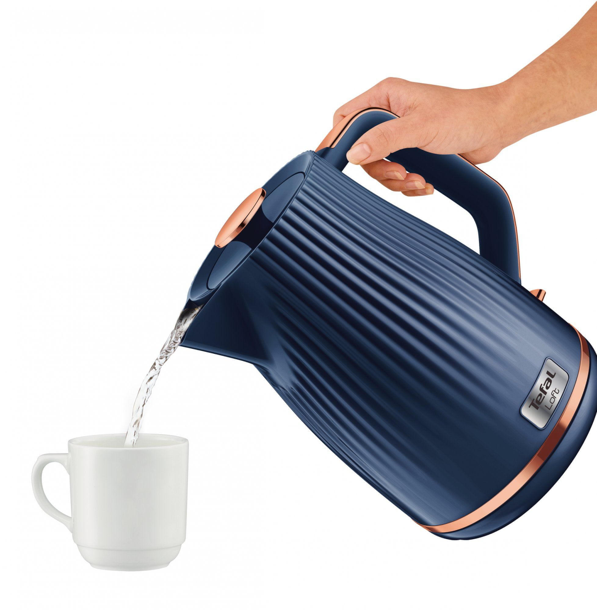Wasserkocher THE LOFT 1,7 l, blau, Tefal