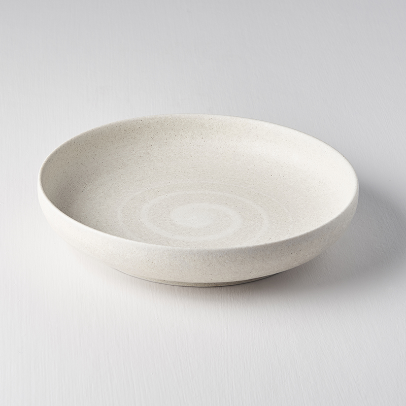 Dessertteller RECYCLED 22 cm, hoher Rand, MIJ