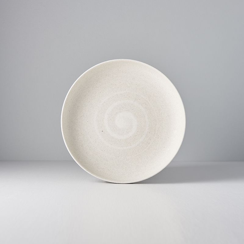Dessertteller RECYCLED 22 cm, hoher Rand, MIJ