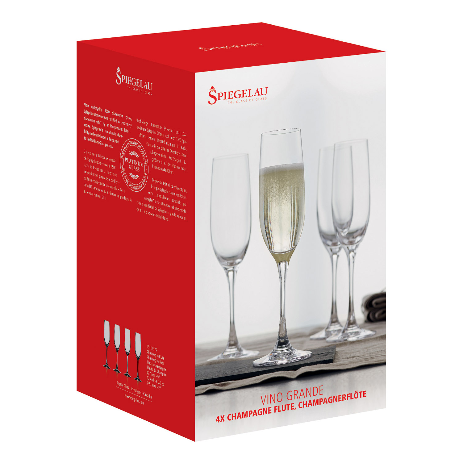 Champagnerglas VINO GRANDE, 4er-Set, 185 ml, Spiegelau