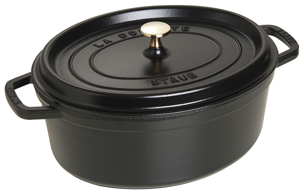 Cocotte 4,25 l, schwarz, Gusseisen, Staub