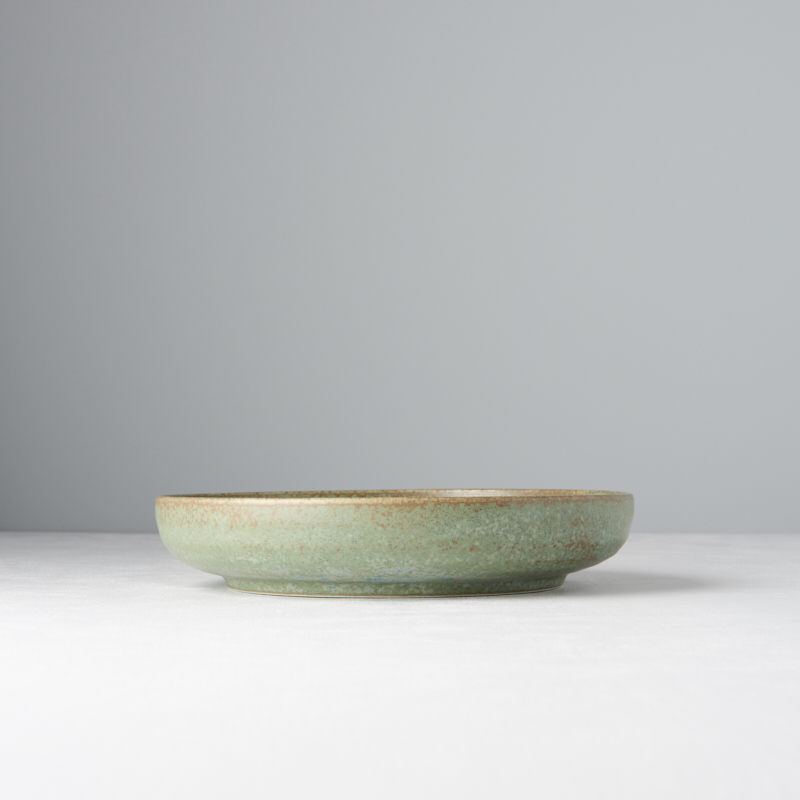 Dessertteller GREEN FADE 20 cm, hoher Rand, MIJ