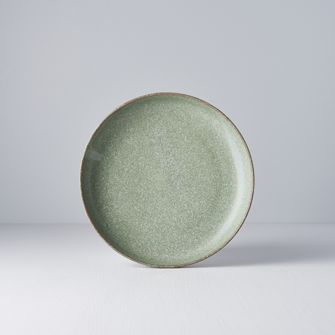 Dessertteller GREEN FADE 20 cm, hoher Rand, MIJ