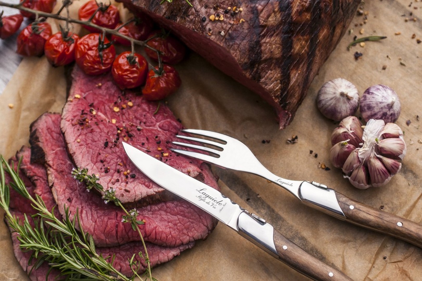 Steakmesser LAGUIOLE LUXURY, 6-teilig, oliv, Laguiole