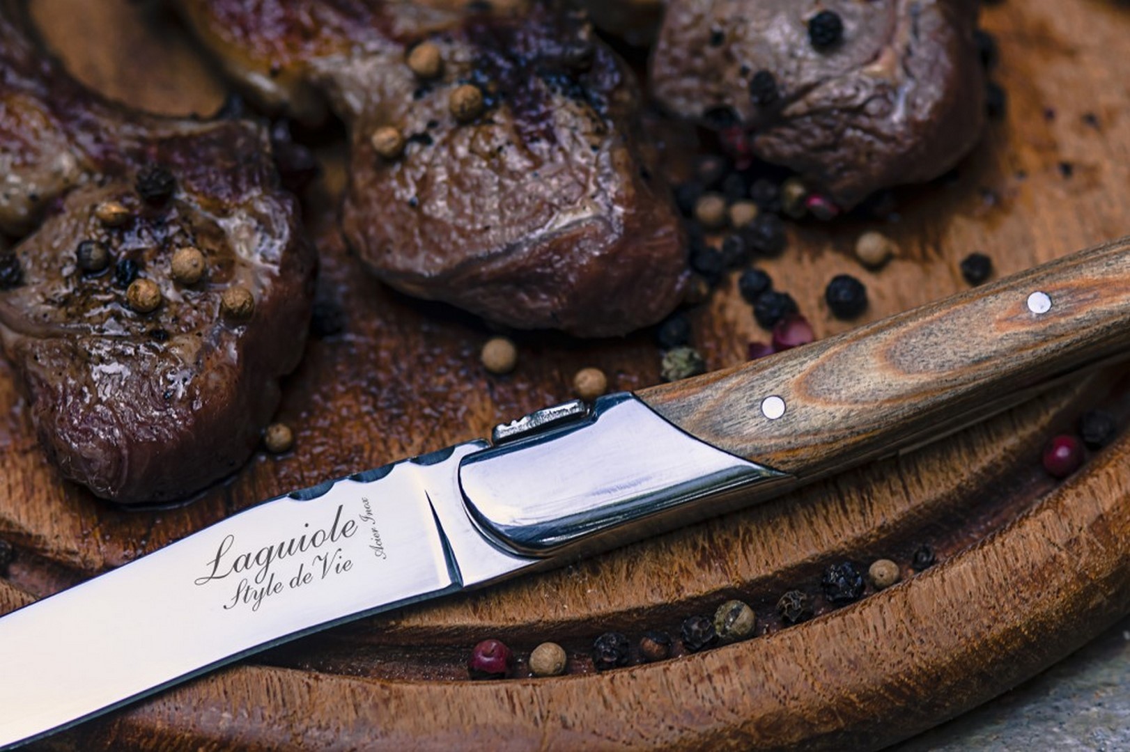 Steakmesser LAGUIOLE LUXURY, 6-teilig, oliv, Laguiole