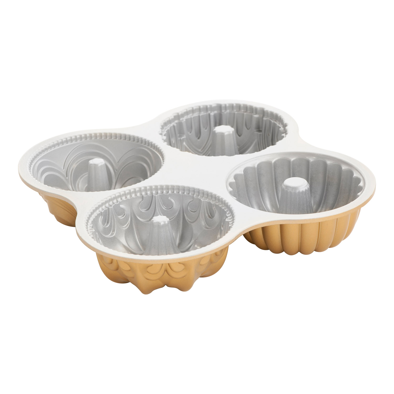 Backform QUARTET BUNDT, golden, Nordic Ware