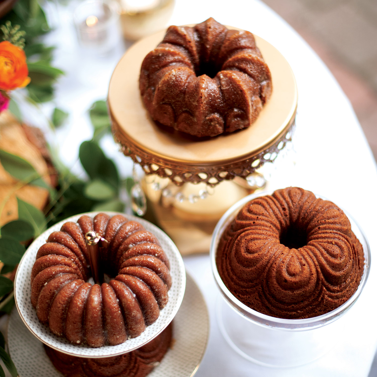 Backform QUARTET BUNDT, golden, Nordic Ware