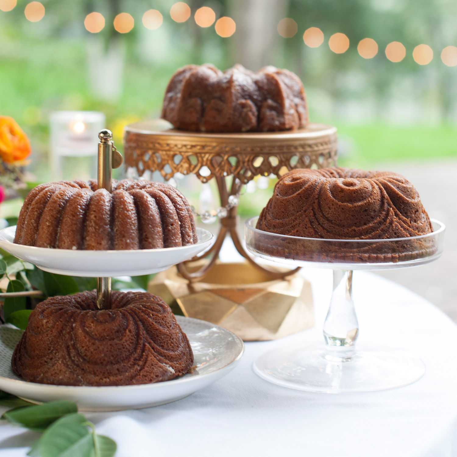 Backform QUARTET BUNDT, golden, Nordic Ware