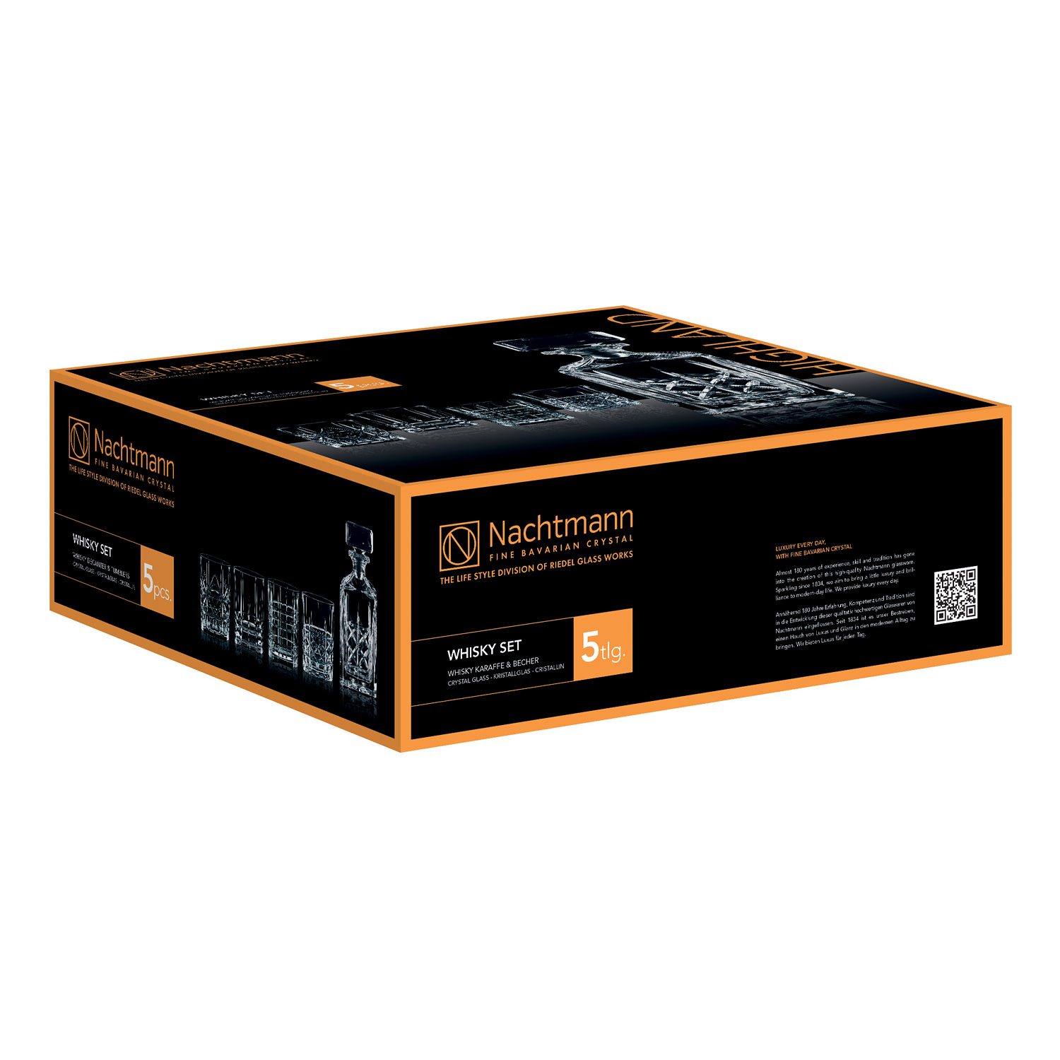 Whisky-Set Karaffe und Gläser HIGHLAND, 5-teilig, Nachtmann