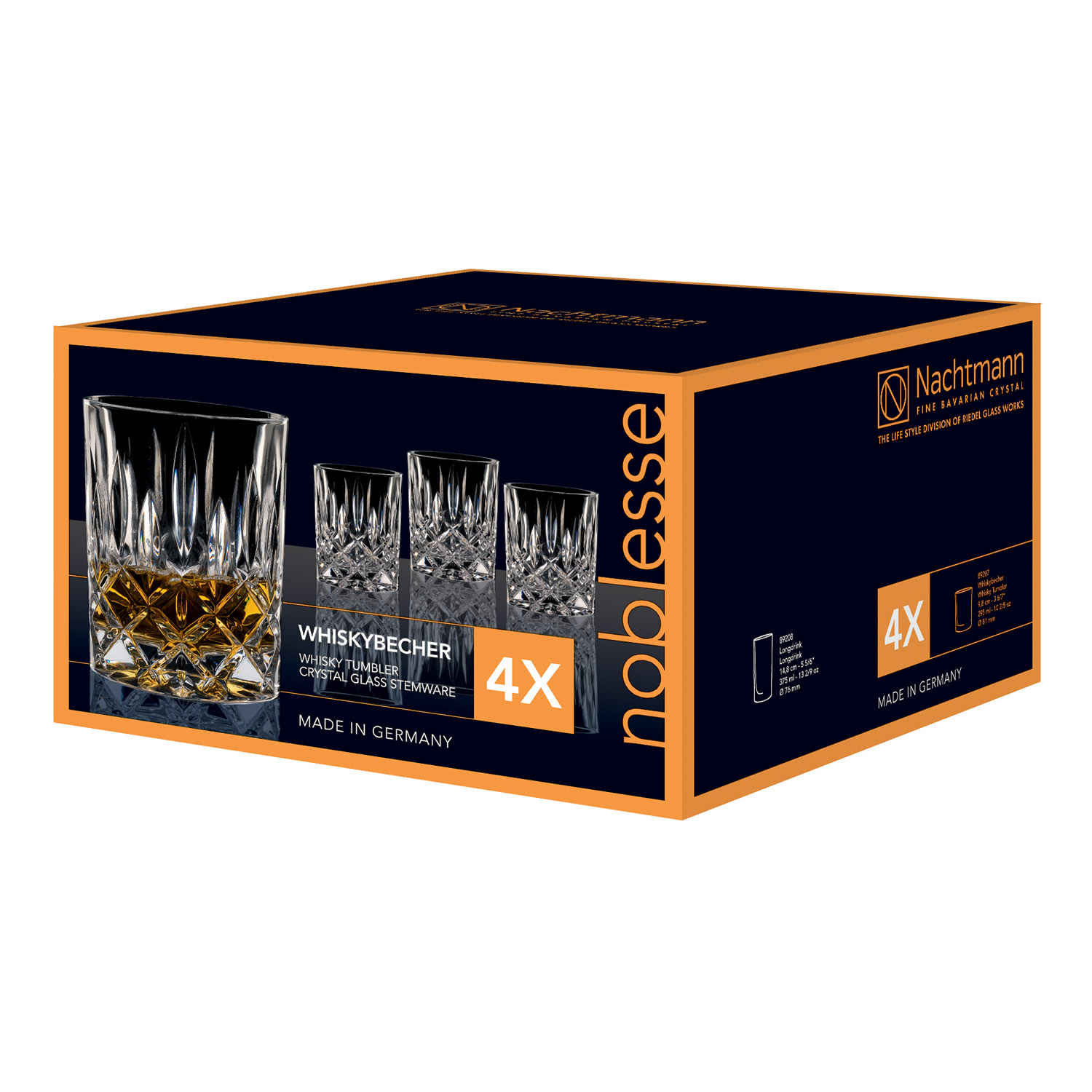 Whiskyglas NOBLESSE, 4er-Set, 295 ml, Nachtmann