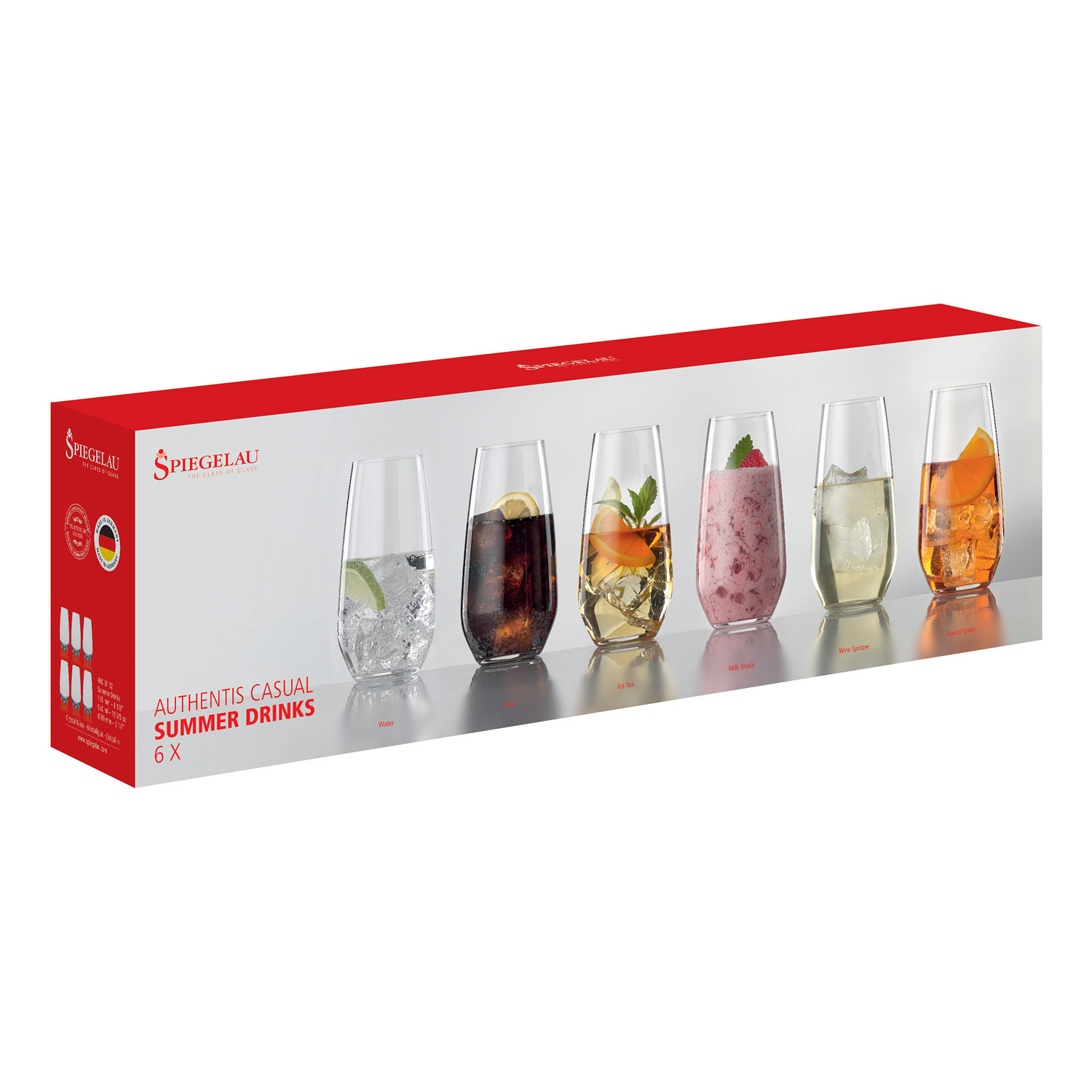 Trinkglas AUTHENTIS CASUAL SUMMER DRINKS, 6er-Set, 550 ml, Spiegelau