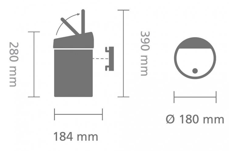 Touch Mülleimer TOUCH BIN 3 l, Stahl matt, Brabantia