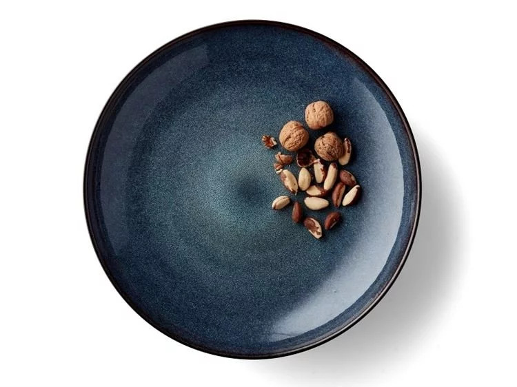 Salatschale 40 cm, schwarz/dunkelblau, Bitz