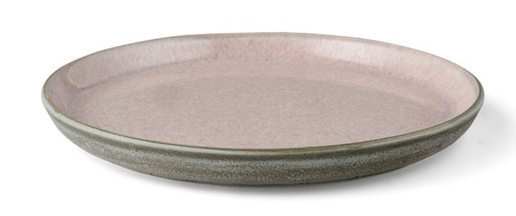 Dessertteller 21 cm, grau/rosa, Bitz
