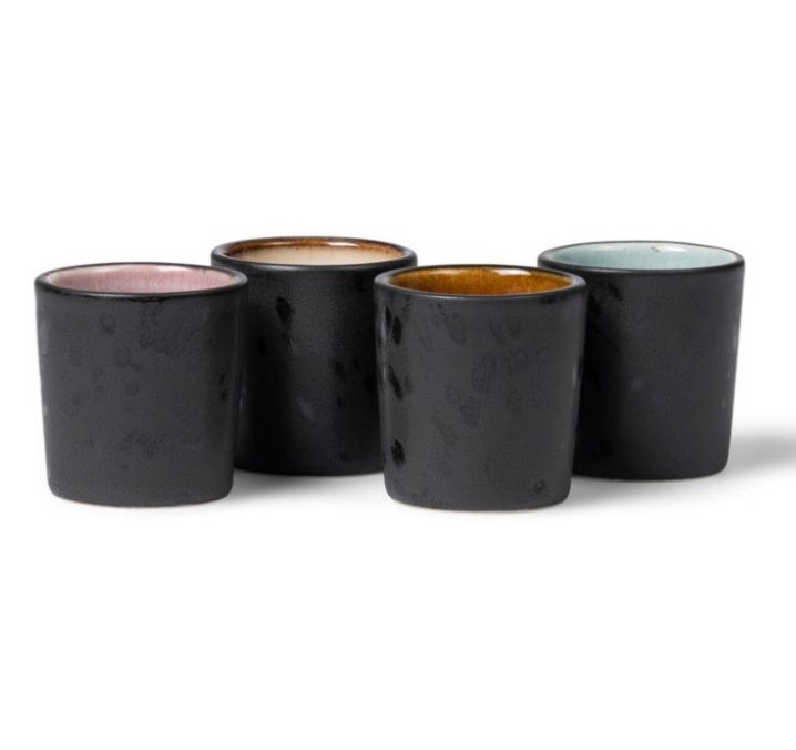 Eierbecher, 4er-Set, schwarz, Bitz