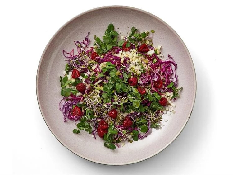 Salatschale 40 cm, grau/rosa, Bitz
