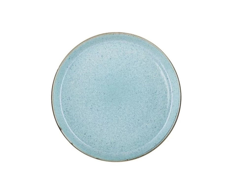 Speiseteller 27 cm, grau/hellblau, Bitz