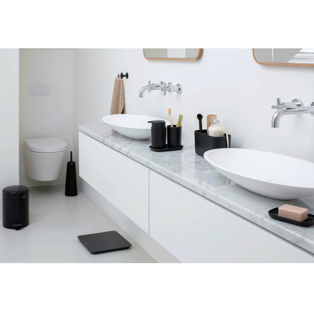 Seifenspender und Zahnputzbecher Set, grau, Brabantia