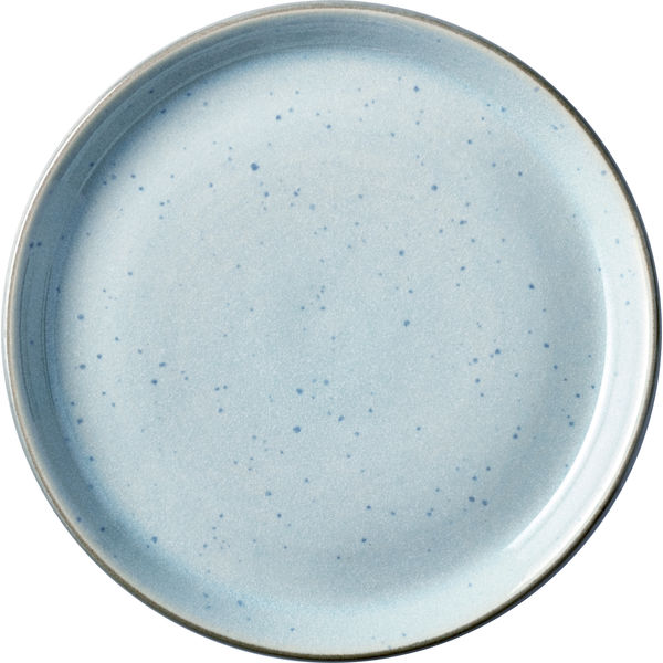 Dessertteller 17 cm, grau/hellblau, Bitz