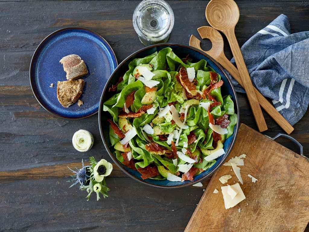 Salatschale 30 cm, schwarz/dunkelblau, Bitz