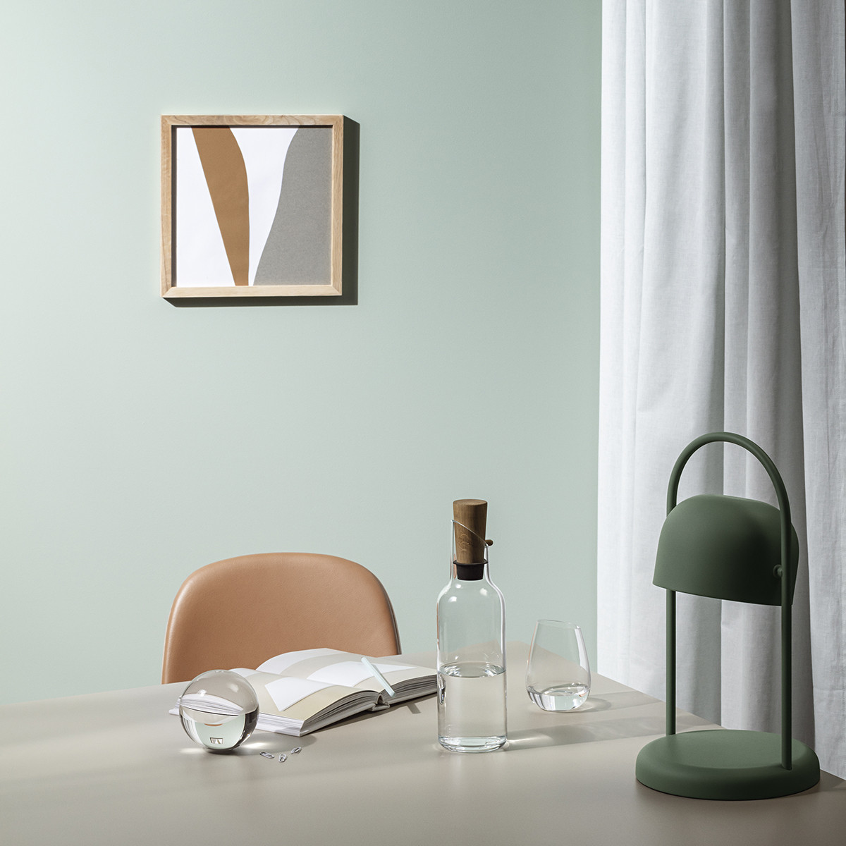 Wasserkaraffe 1 l, mit Holzdeckel, Eva Solo