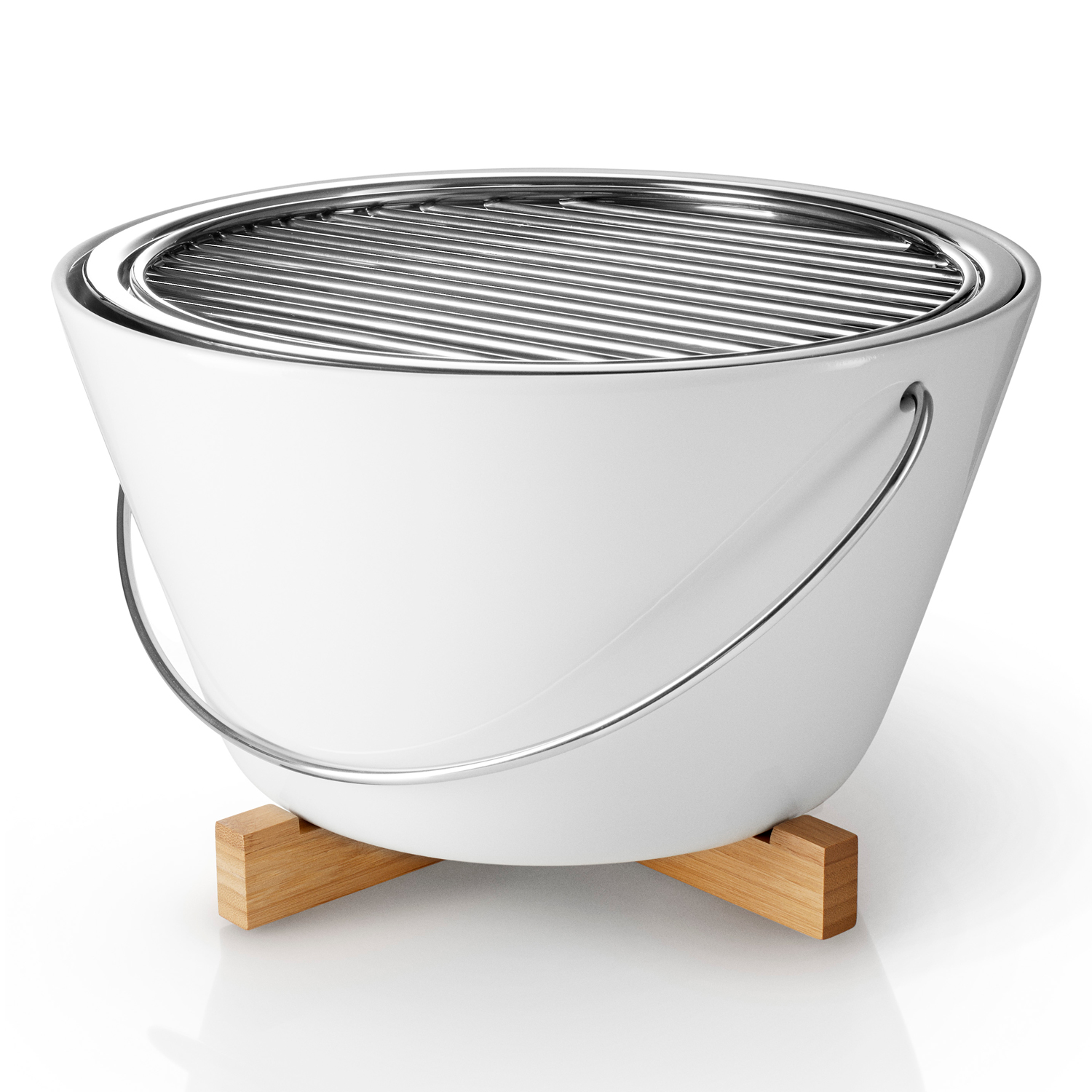 Tischgrill Holzkohle, weiß, Eva Solo