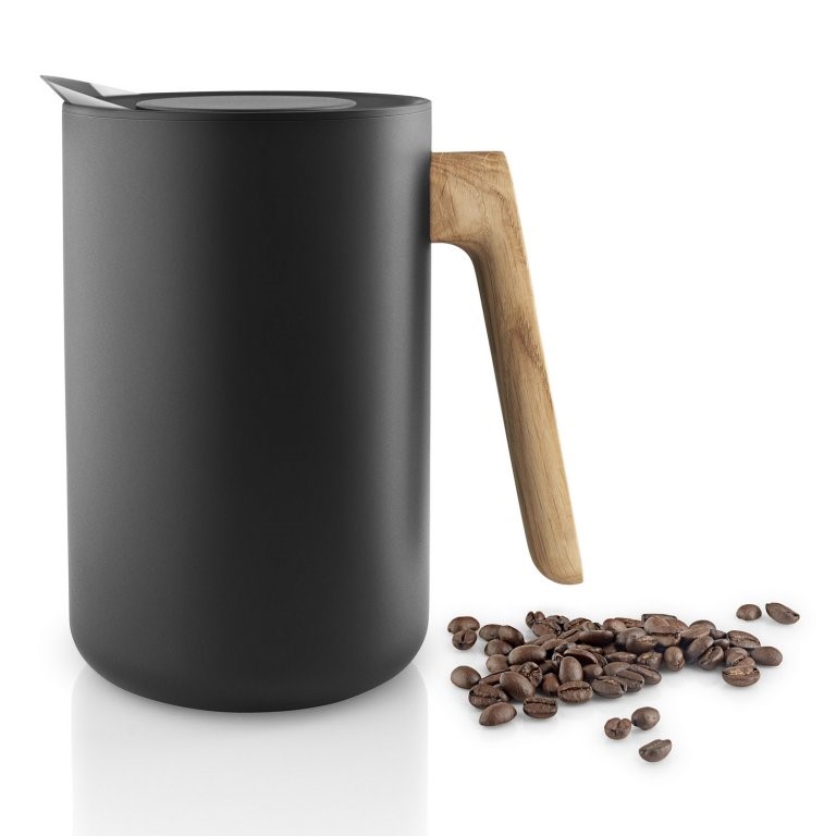 Isolierkanne NORDIC KITCHEN 1 l, Holzgriff, schwarz, Eva Solo