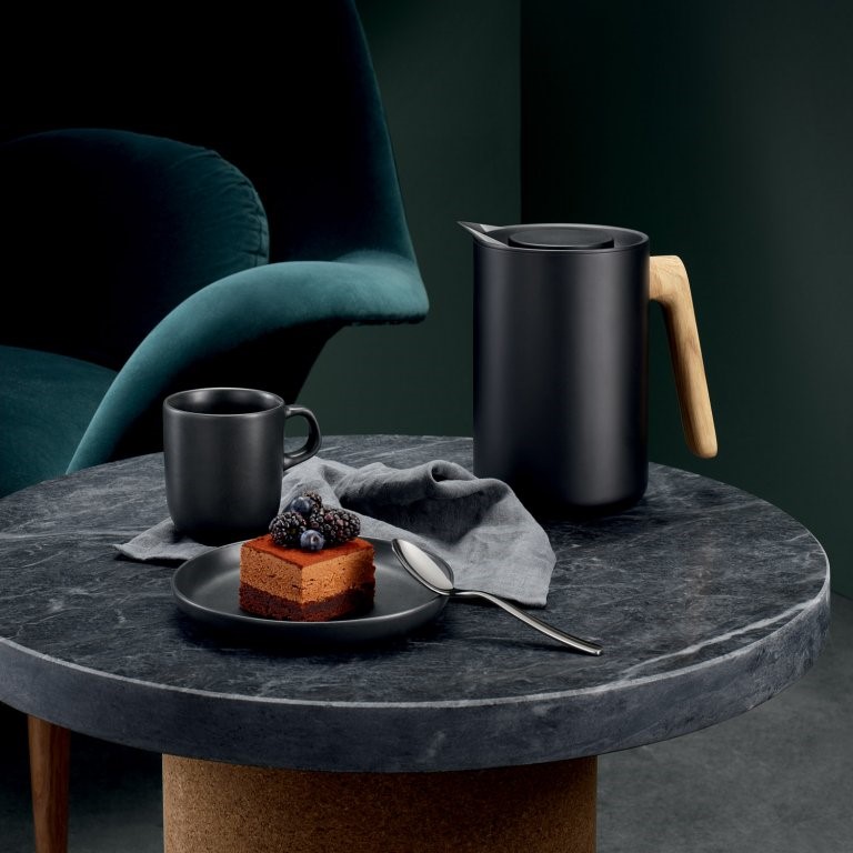 Isolierkanne NORDIC KITCHEN 1 l, Holzgriff, schwarz, Eva Solo