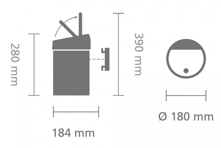 Touch Mülleimer TOUCH BIN 3 l, Platin, Brabantia