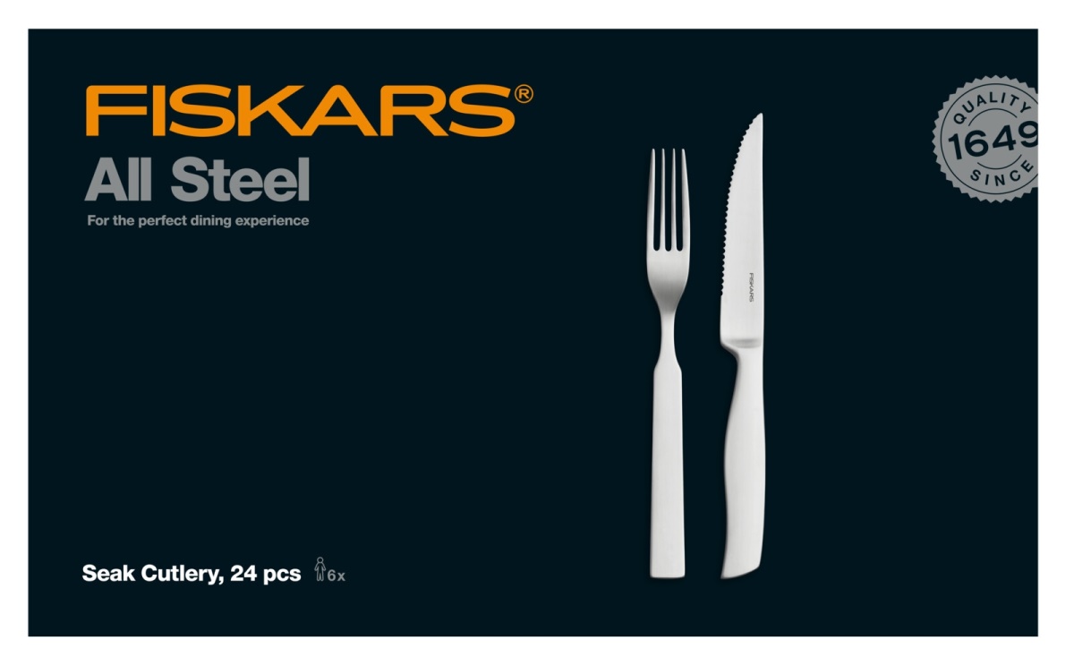 Steak-Besteckset ALL STEEL, 24-teilig, Fiskars