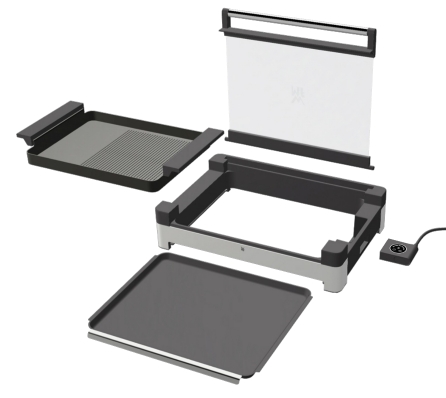 Elektro Tischgrill LONO, mit Glasdeckel, WMF