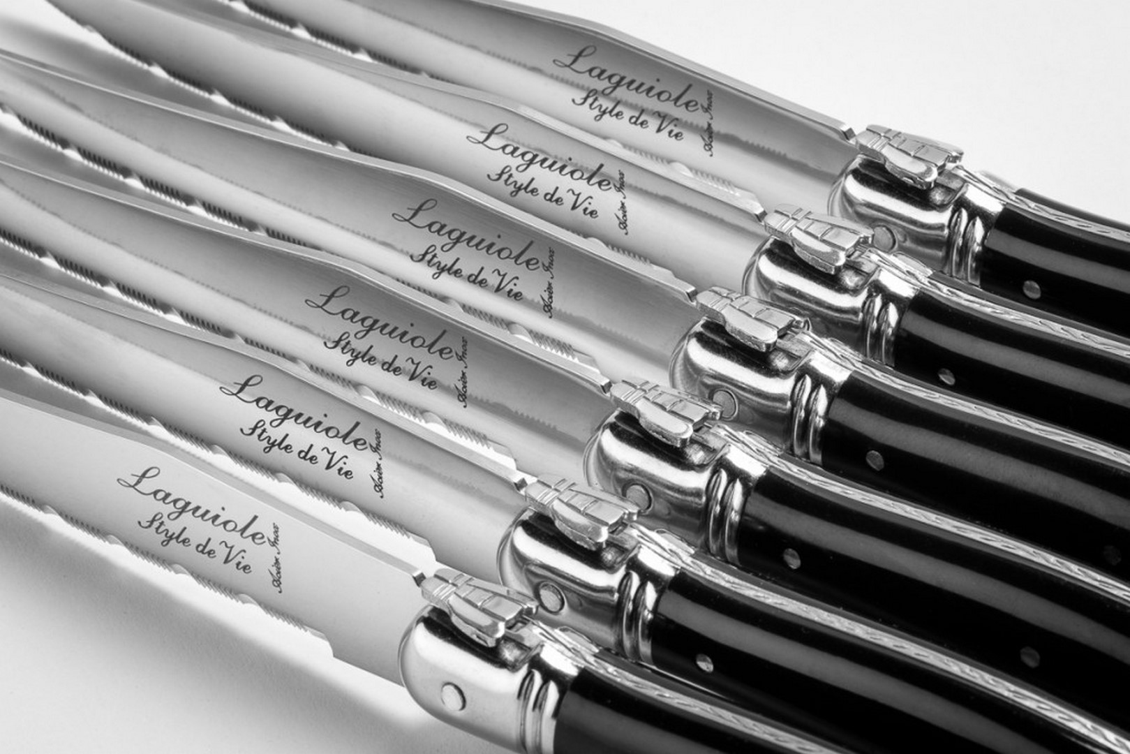 Steakmesser Set mit Messerblock PREMIUM, 6-teilig, Laguiole