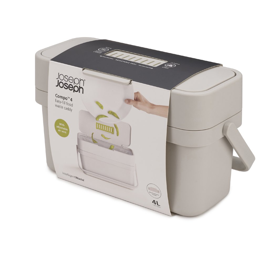 Bio-Eimer COMPO 4 l, beige, Joseph Joseph