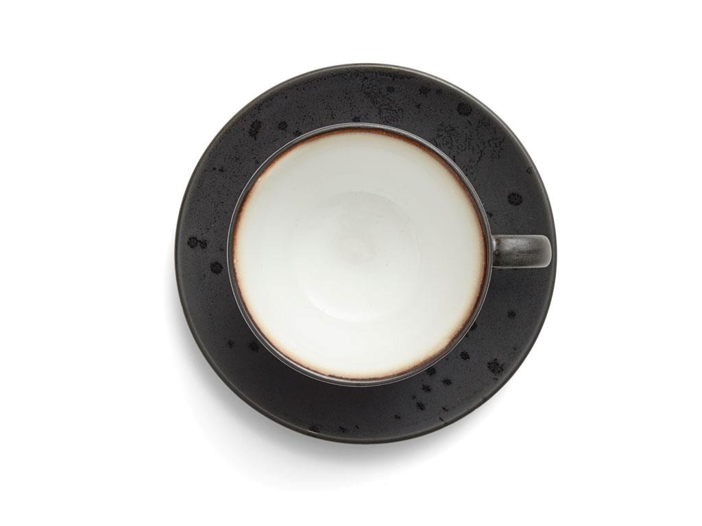 Teetasse mit Untertasse, 4er-Set, 240 ml, schwarz/mix, Bitz