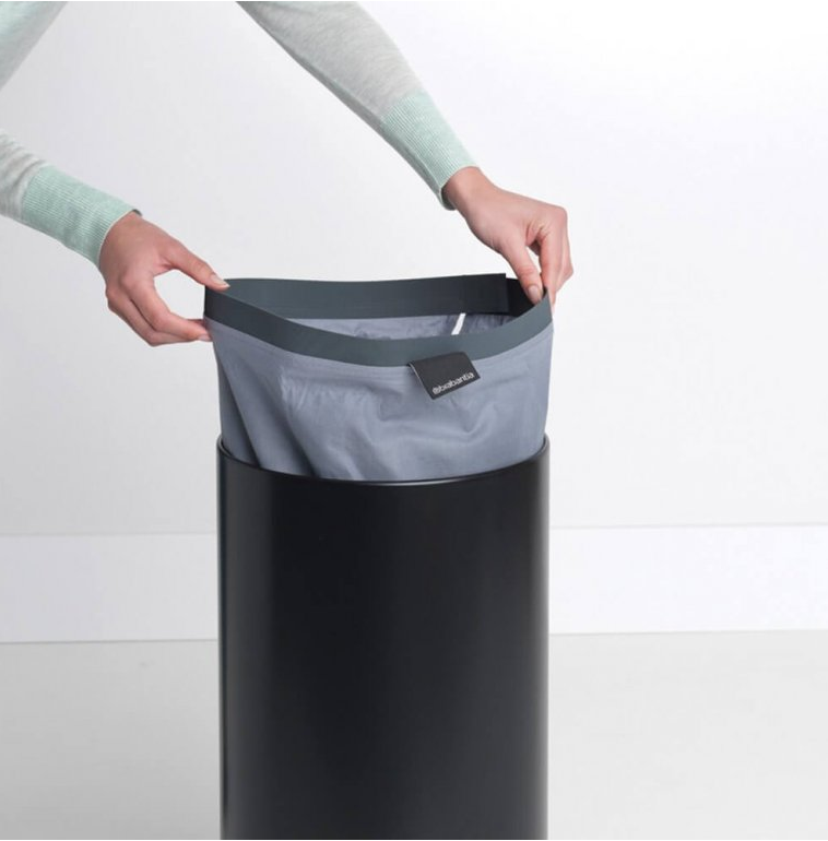 Wäschekorb 35 l, mit Korkdeckel, schwarz, Brabantia