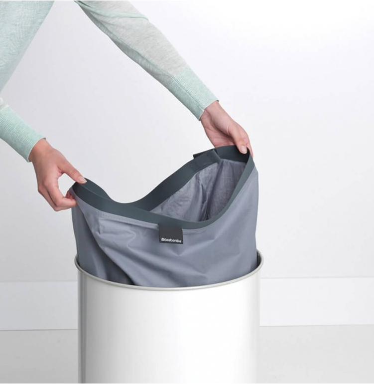 Wäschekorb 60 l, mit Korkdeckel, weiß, Brabantia