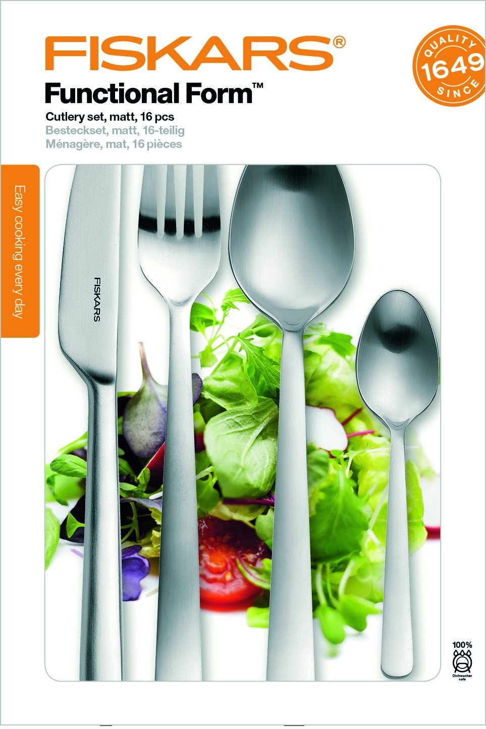 Besteckset FUNCTIONAL FORM, 16-teilig, matt, Fiskars
