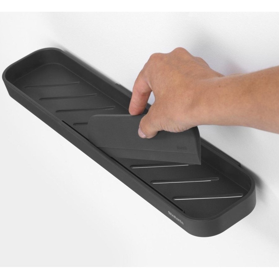 Duschablage MINDSET 42 cm, mit Abzieher, grau, Brabantia