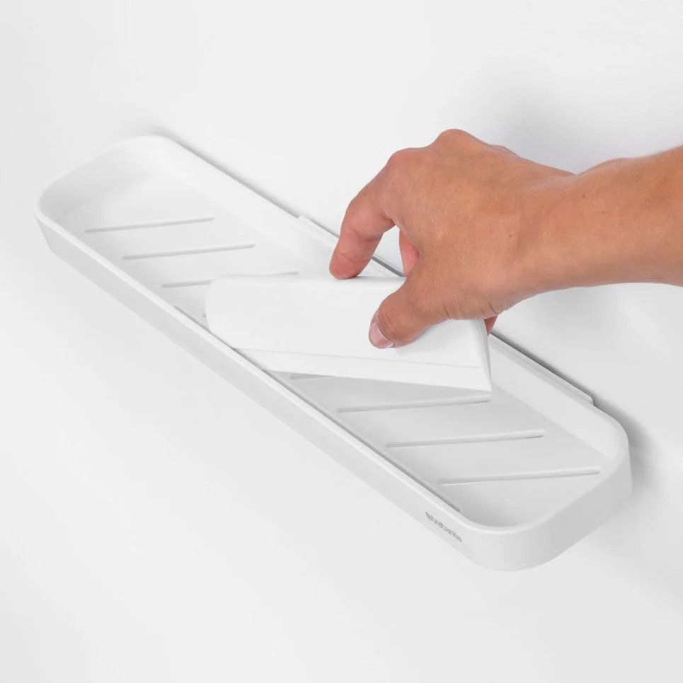 Duschablage MINDSET 42 cm, mit Abzieher, weiß, Brabantia
