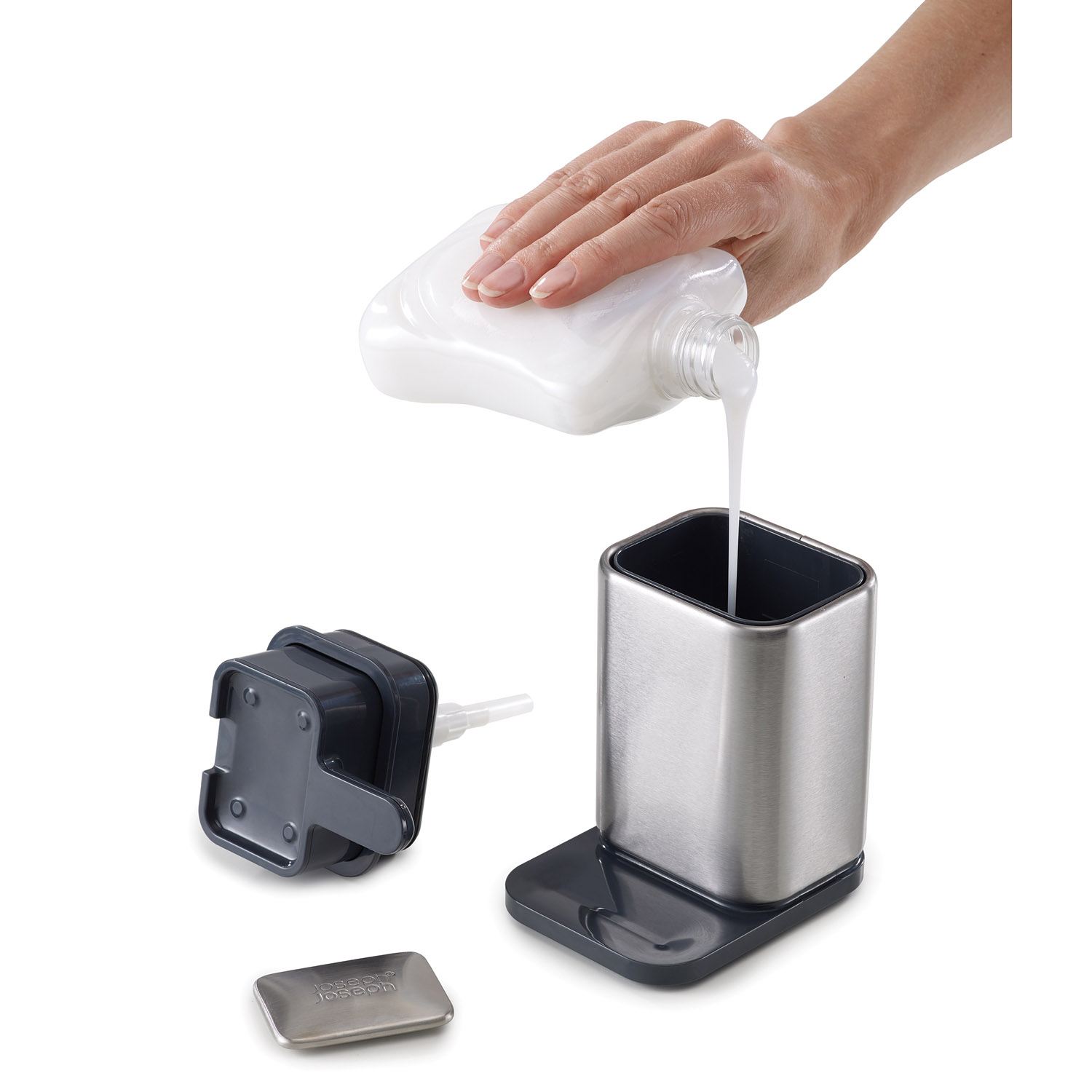 Spülbecken-Organizer SURFACE™, mit Seifenspender, Edelstahl, Joseph Joseph