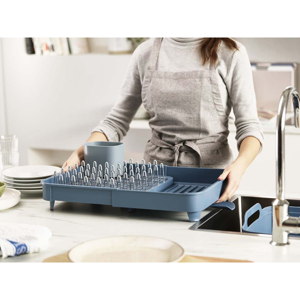 Abtropfgestell EXTEND, ausziehbar, blau, Joseph Joseph