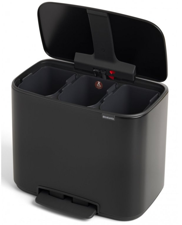 Treteimer BO 3 x 11 l, schwarz, Brabantia