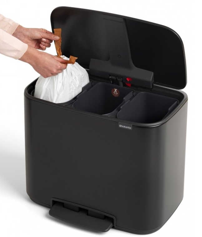 Treteimer BO 3 x 11 l, schwarz, Brabantia