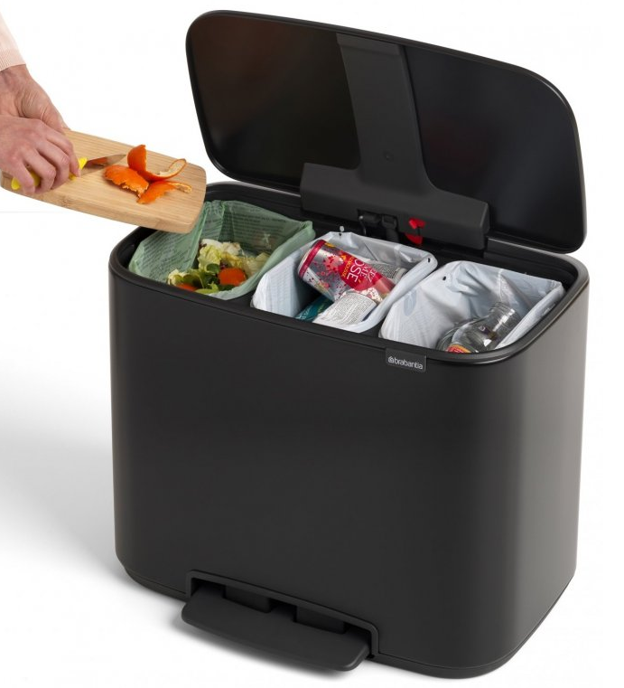 Treteimer BO 3 x 11 l, schwarz, Brabantia