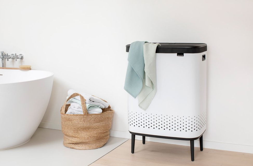 Wäschekorb BO 2 x 45 l, weiß, Brabantia