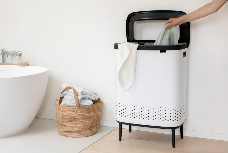 Wäschekorb BO 2 x 45 l, weiß, Brabantia